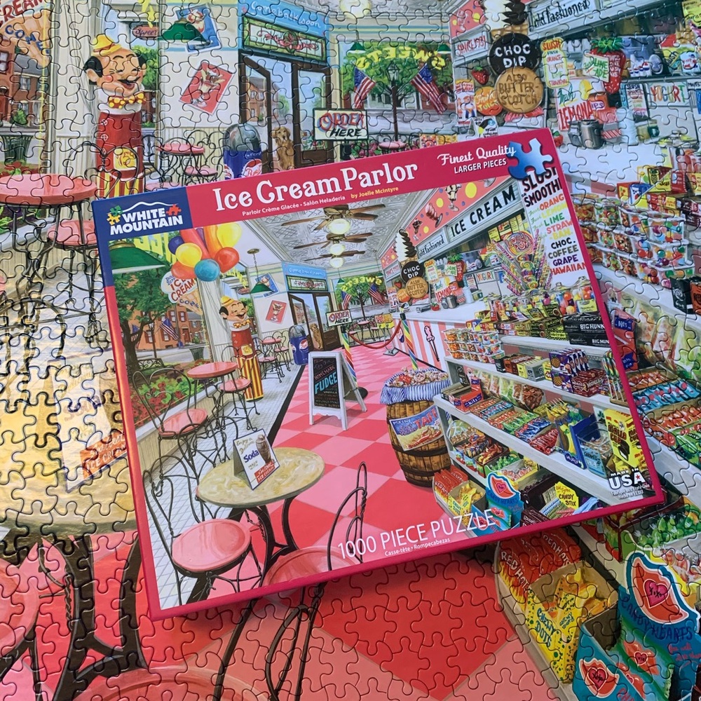 White Mountain ice cream parlor 1,000 piece puzzle
